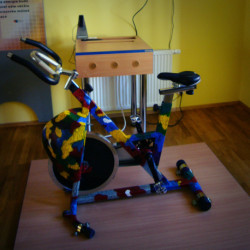 Electricity generating pedal machine